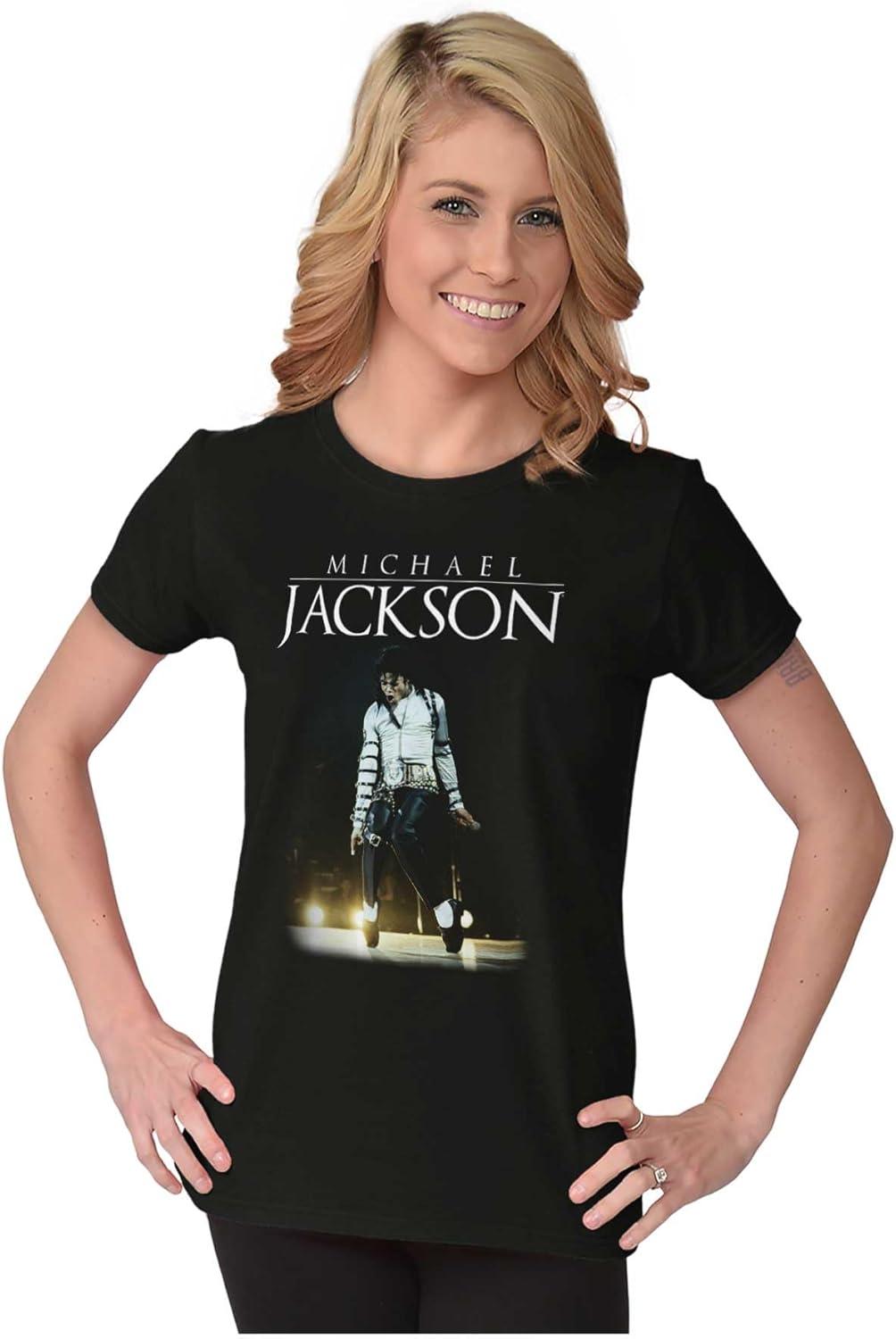 imageMichael Jackson Bad Tour Toe Stand Womens Slim Fit Graphic TeeBlack