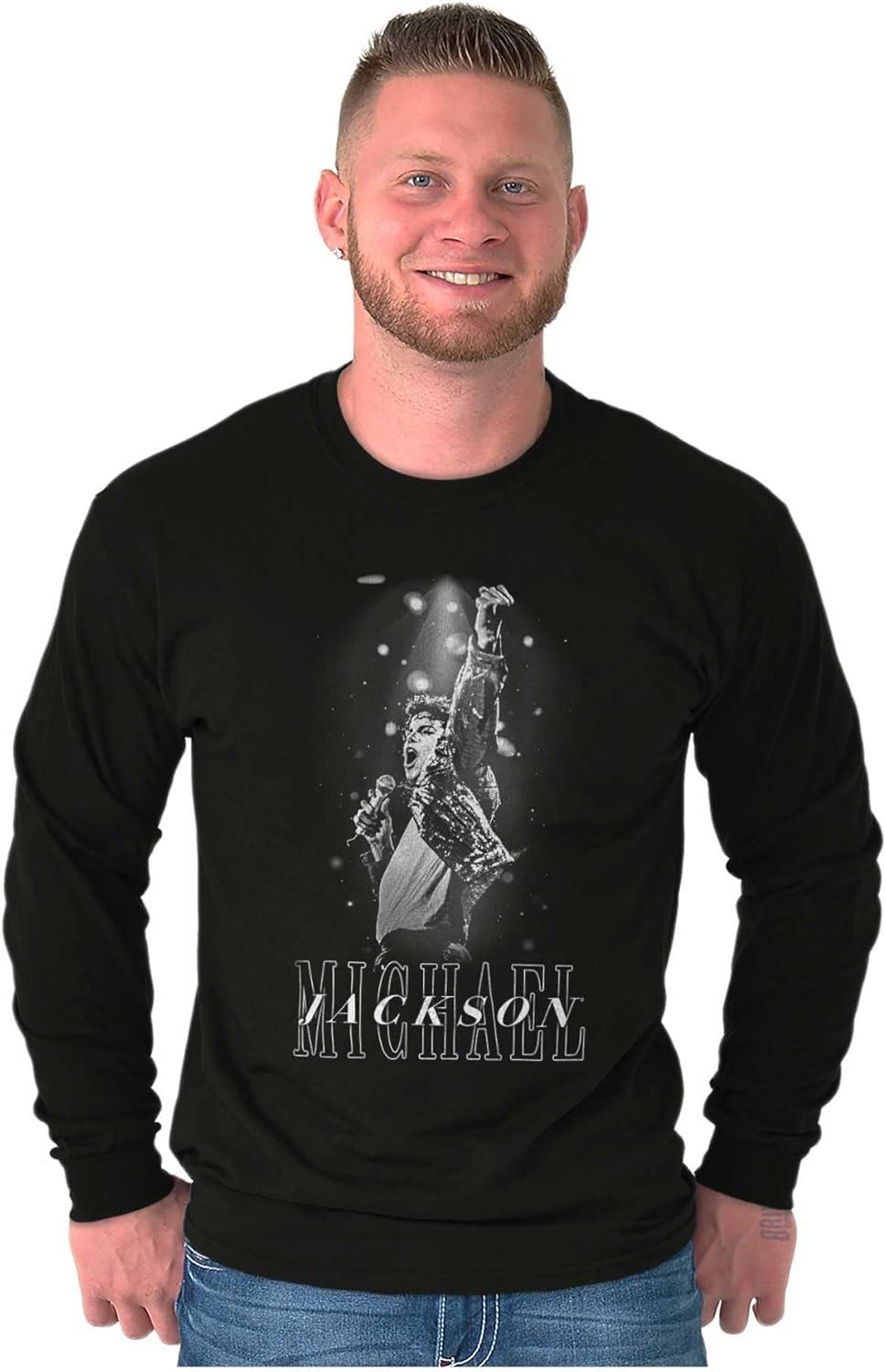 imageMichael Jackson Iconic King of Pop Long Sleeve Tshirt Men WomenBlack