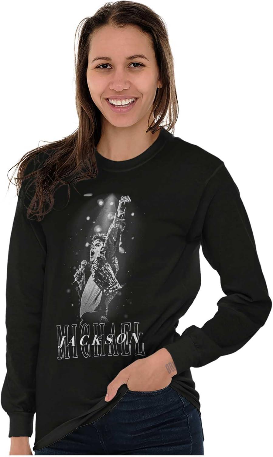 imageMichael Jackson Iconic King of Pop Long Sleeve Tshirt Men WomenBlack
