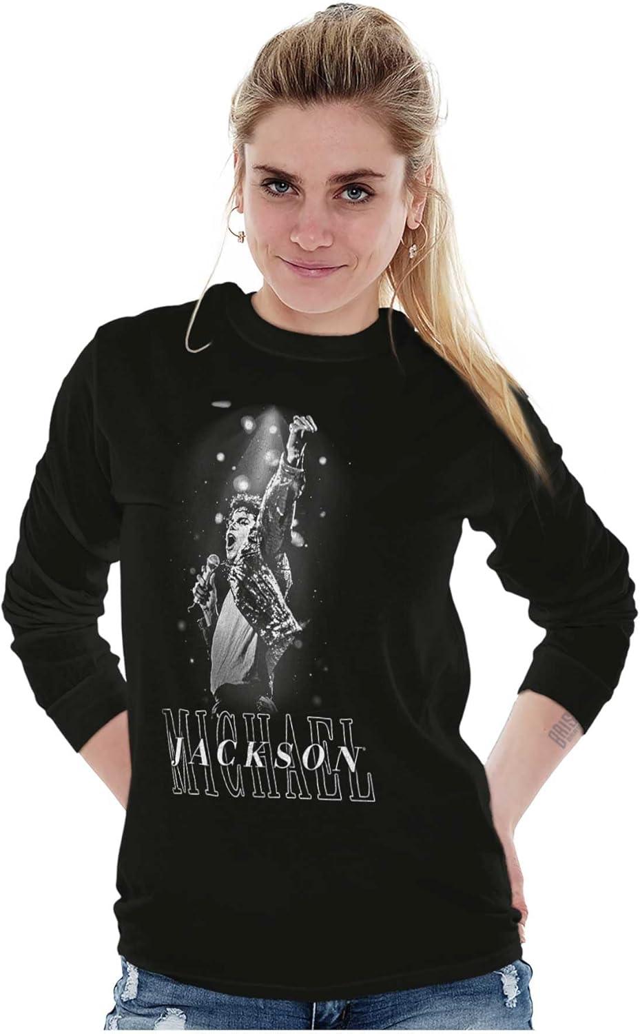 imageMichael Jackson Iconic King of Pop Long Sleeve Tshirt Men WomenBlack