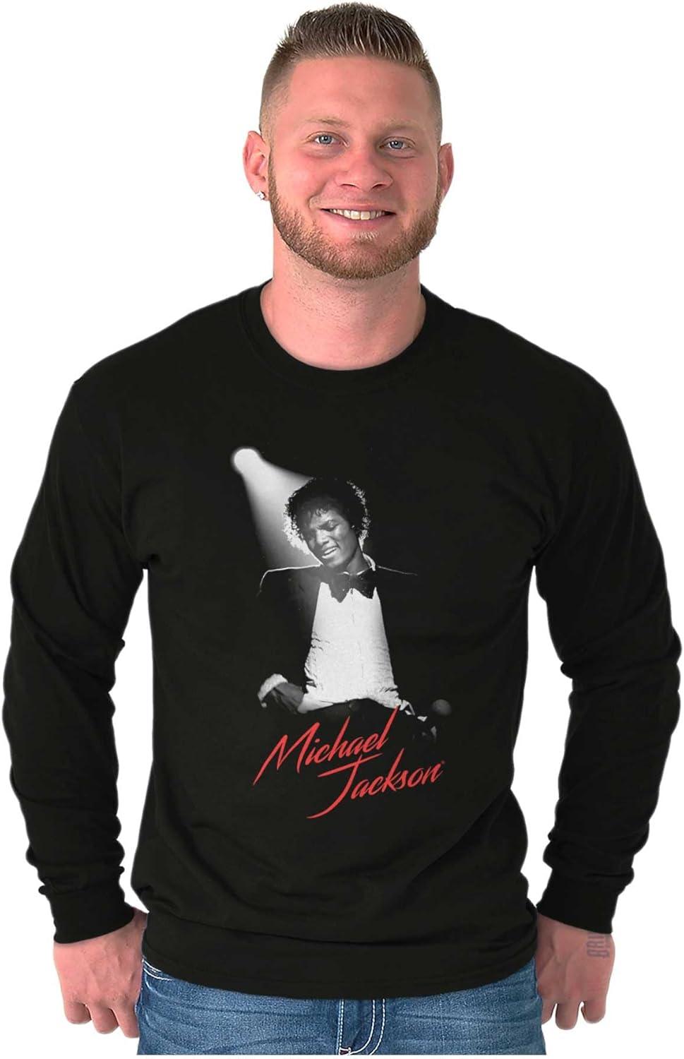 imageMichael Jackson King of Pop Spotlight Long Sleeve Tshirt Men WomenBlack