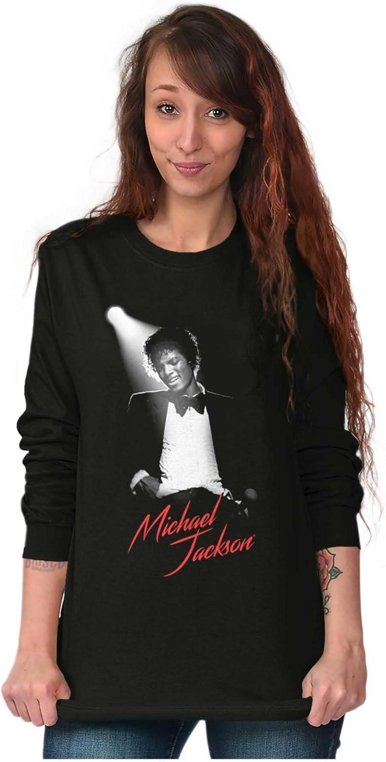 imageMichael Jackson King of Pop Spotlight Long Sleeve Tshirt Men WomenBlack
