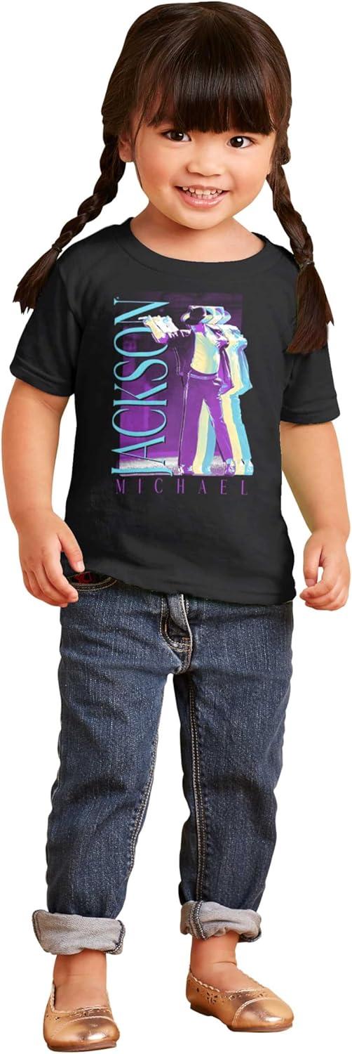 imageMichael Jackson MJ Dance Glitch Toddler Baby Graphic T ShirtBlack