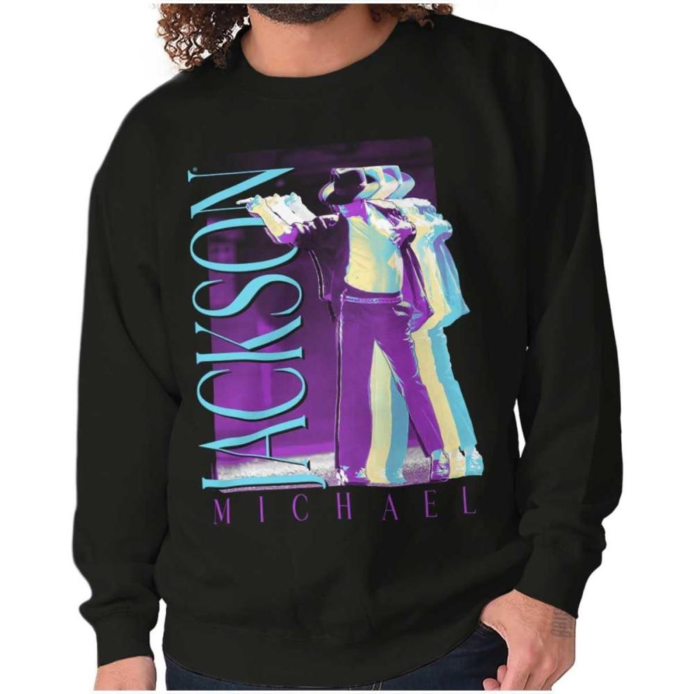 imageBrisco Brands Michael Jackson MJ Dance Glitch Sweatshirt for Men or WomenBlack