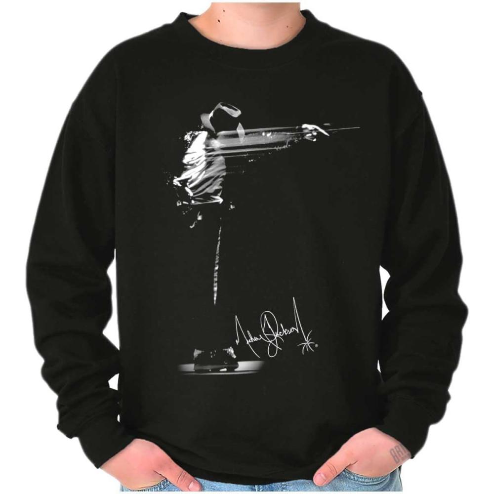 imageBrisco Brands Michael Jackson Signature Autograph Sweatshirt for Men or WomenBlack