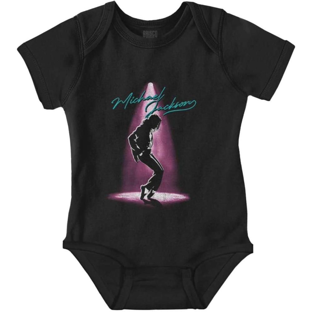 imageBrisco Brands Michael Jackson Toe Stand Dance Baby Romper Boys or GirlsBlack