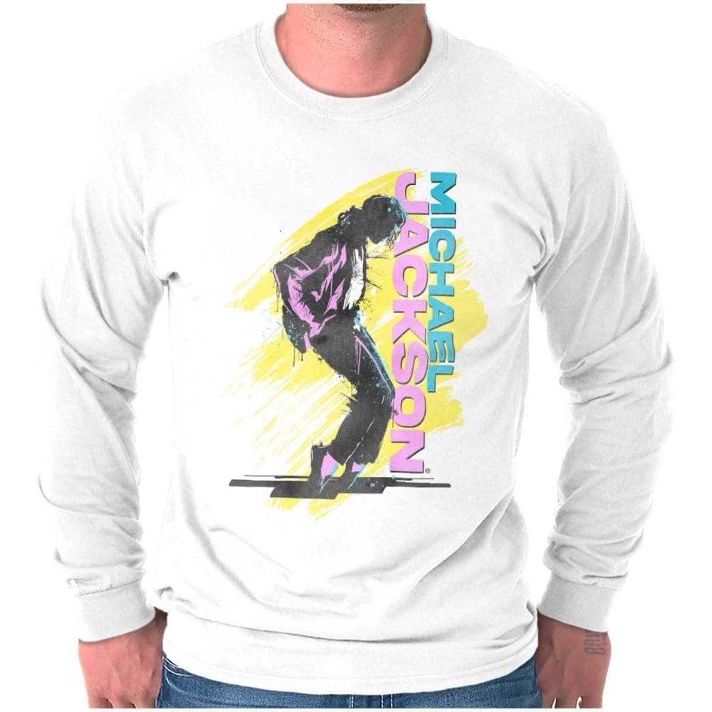 imageMichael Jackson 90s Toe Stand Dance Long Sleeve Tshirt Men WomenWhite