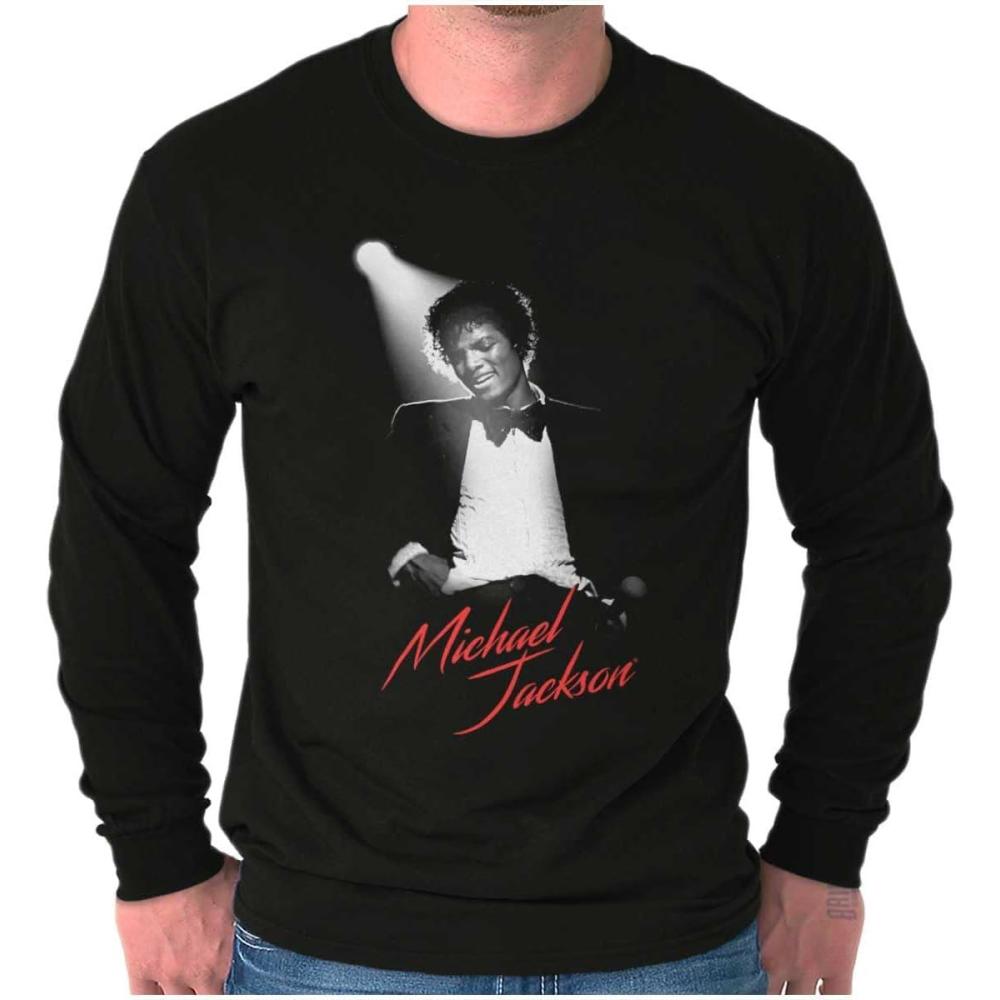 imageMichael Jackson King of Pop Spotlight Long Sleeve Tshirt Men WomenBlack