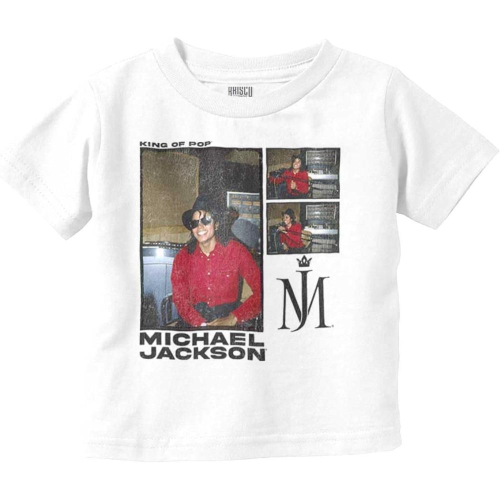 imageMichael Jackson Pop Studio Session Toddler Baby Graphic T ShirtWhite