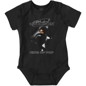 Brisco Brands Michael Jackson Smooth Criminal Baby Romper Boys or Girls(Black)