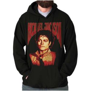 Brisco Brands Michael Jackson Thriller Pop Portait Hoodie Sweatshirt Women Men(Black)