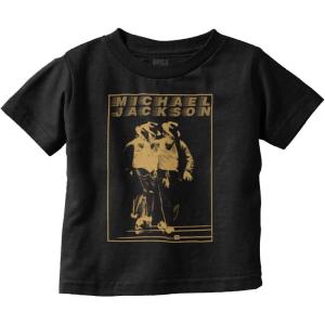 Michael Jackson Moonwalk Glitch Toddler Baby Graphic T Shirt(Black)