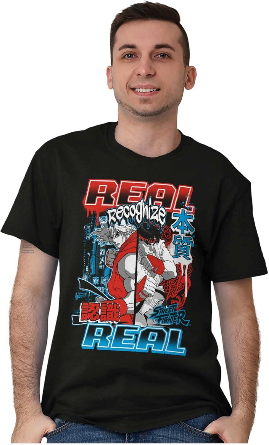 imageBrisco Brands Cool Kanji Street Fighter Retro Ryu Graphic T Shirt Men or WomenBlack
