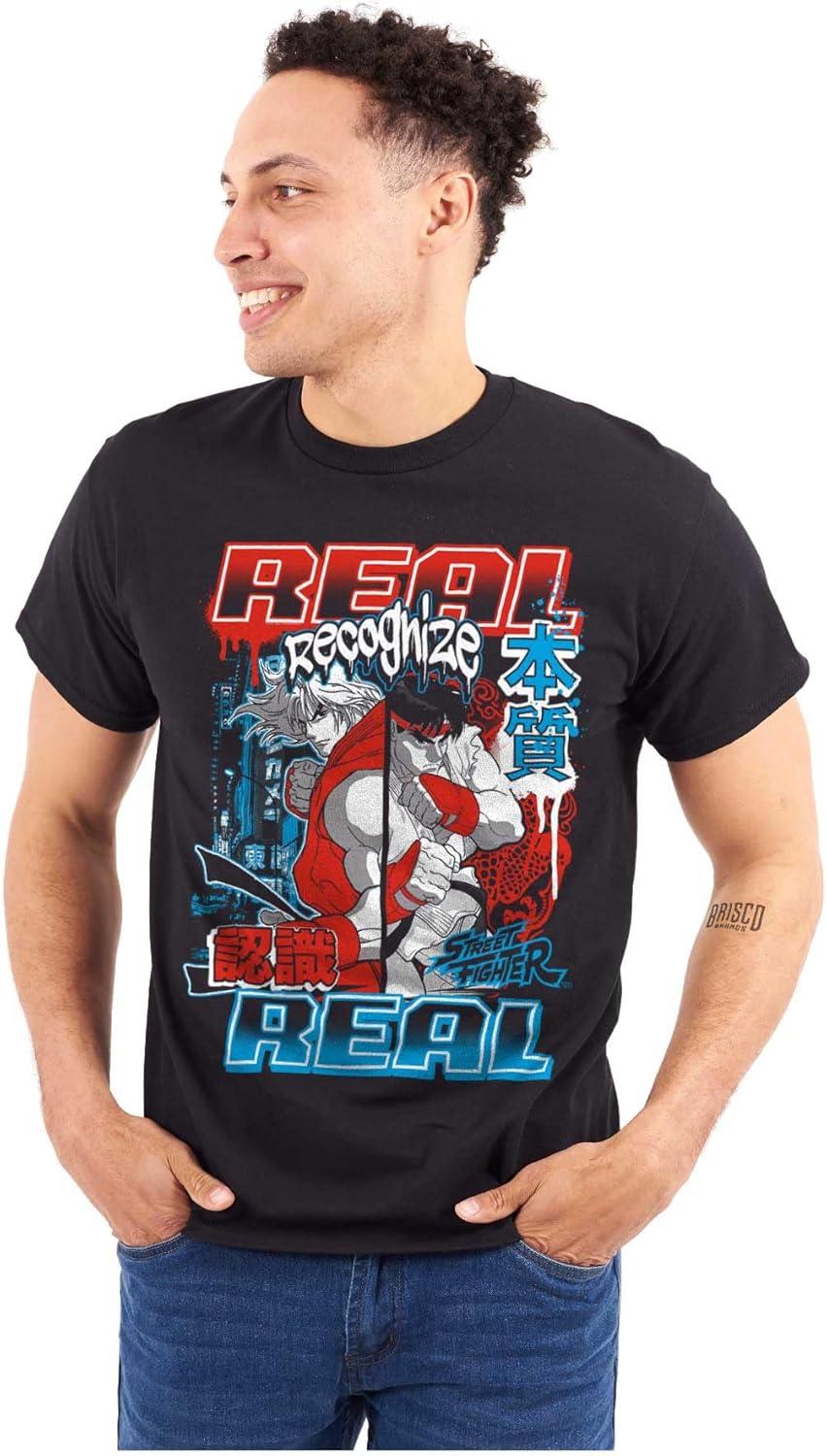 imageBrisco Brands Cool Kanji Street Fighter Retro Ryu Graphic T Shirt Men or WomenBlack