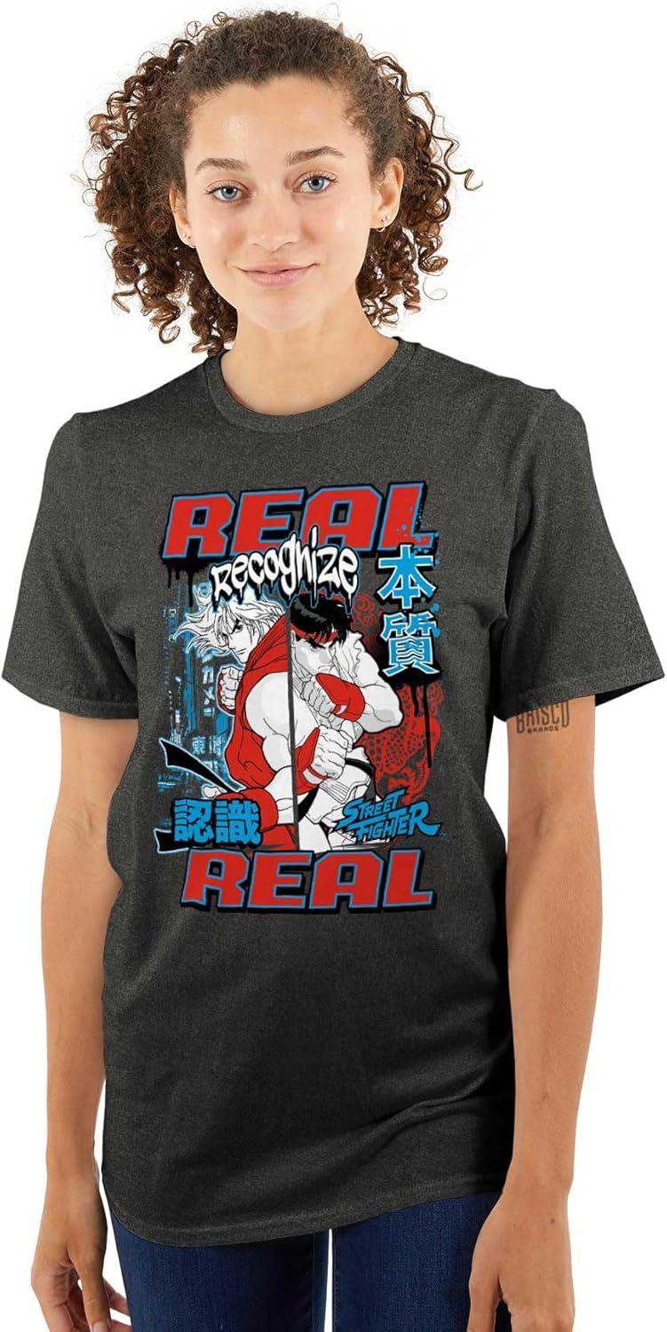 imageBrisco Brands Cool Kanji Street Fighter Retro Ryu Graphic T Shirt Men or WomenDark Heather
