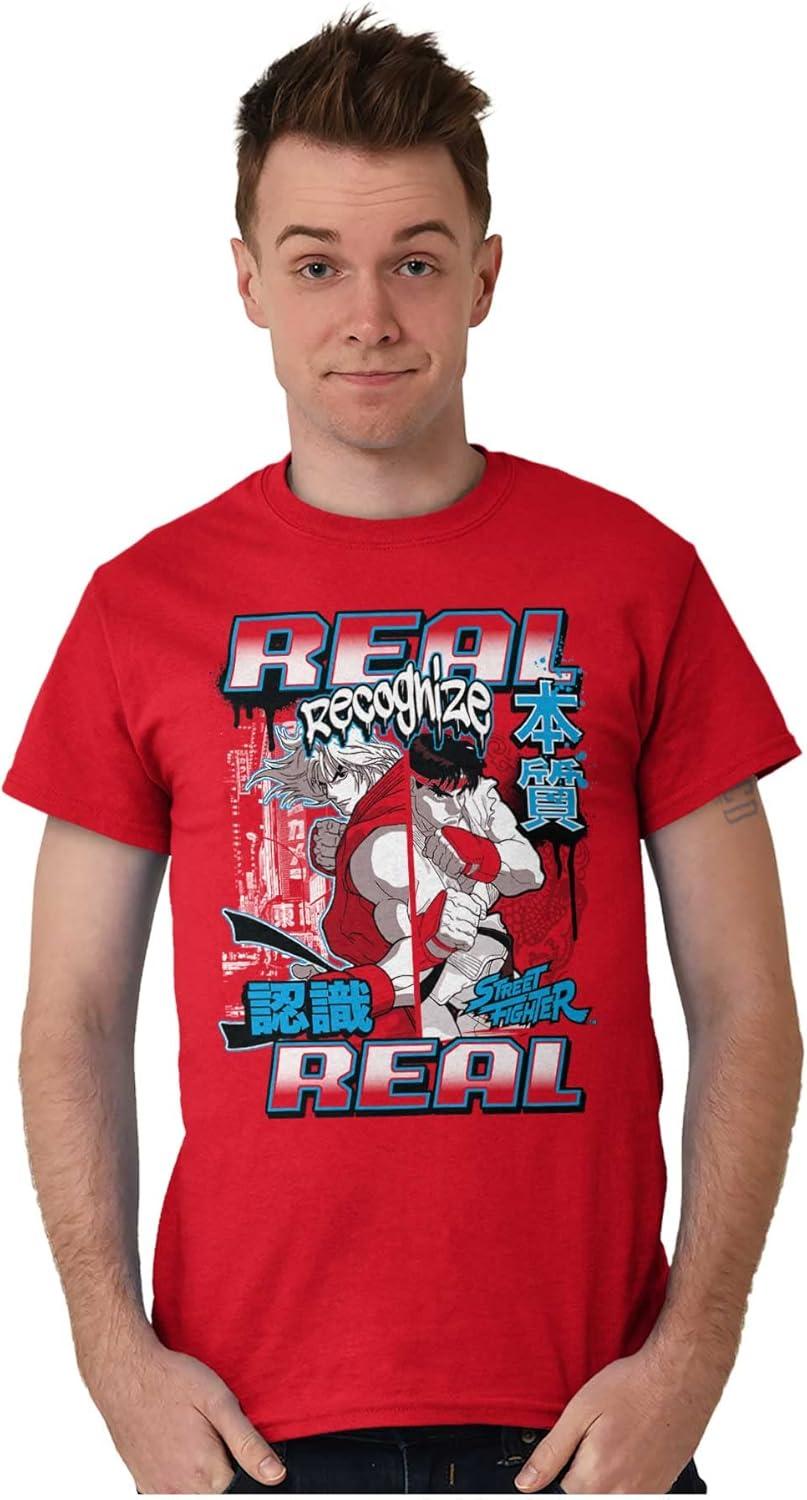 imageBrisco Brands Cool Kanji Street Fighter Retro Ryu Graphic T Shirt Men or WomenRed