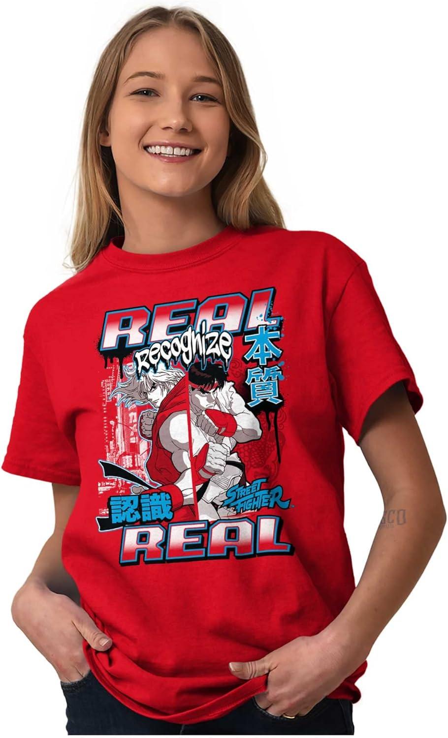 imageBrisco Brands Cool Kanji Street Fighter Retro Ryu Graphic T Shirt Men or WomenRed