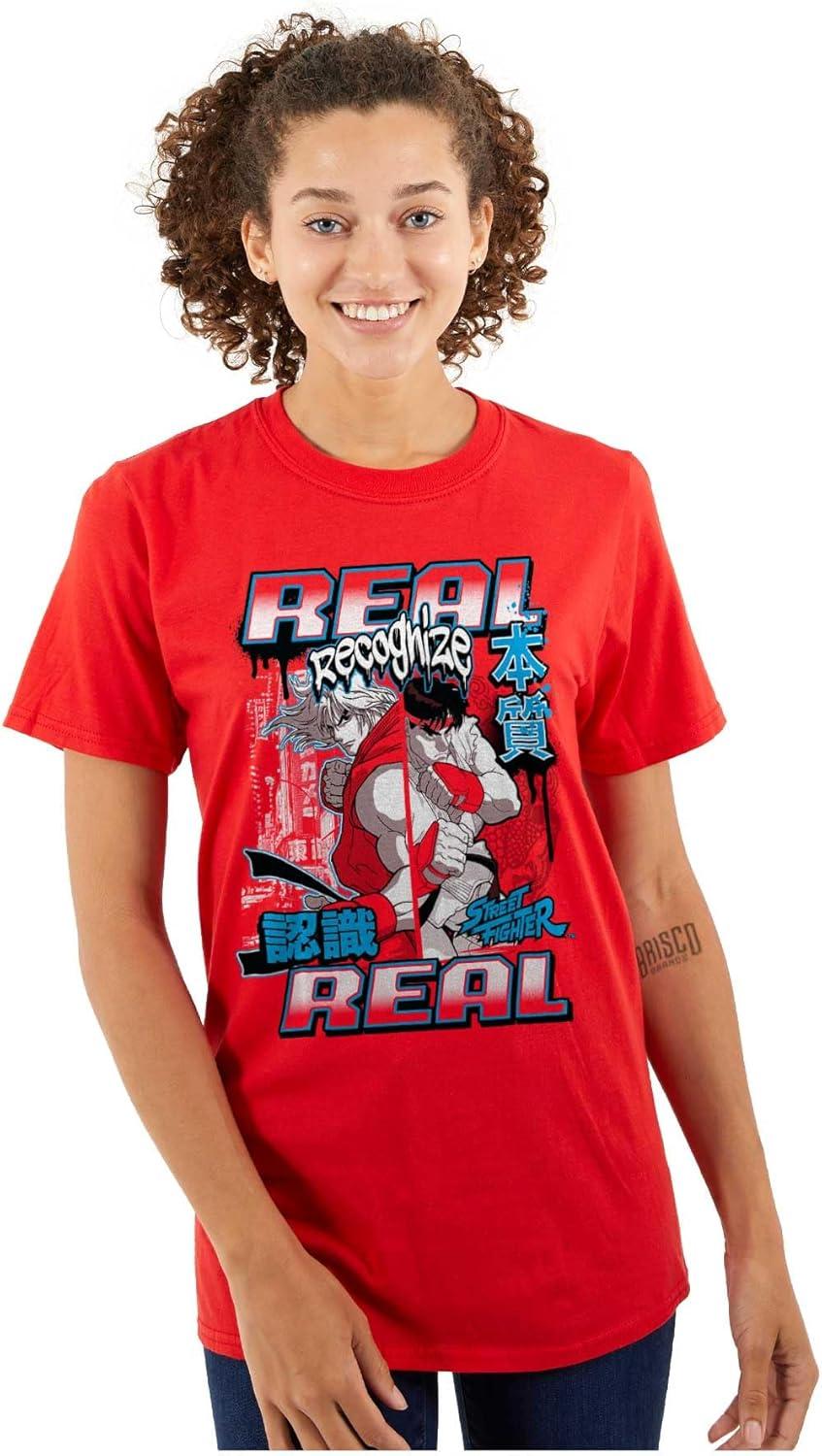 imageBrisco Brands Cool Kanji Street Fighter Retro Ryu Graphic T Shirt Men or WomenRed