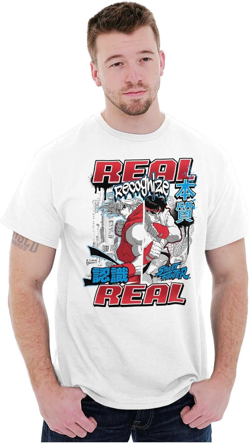 imageBrisco Brands Cool Kanji Street Fighter Retro Ryu Graphic T Shirt Men or WomenWhite