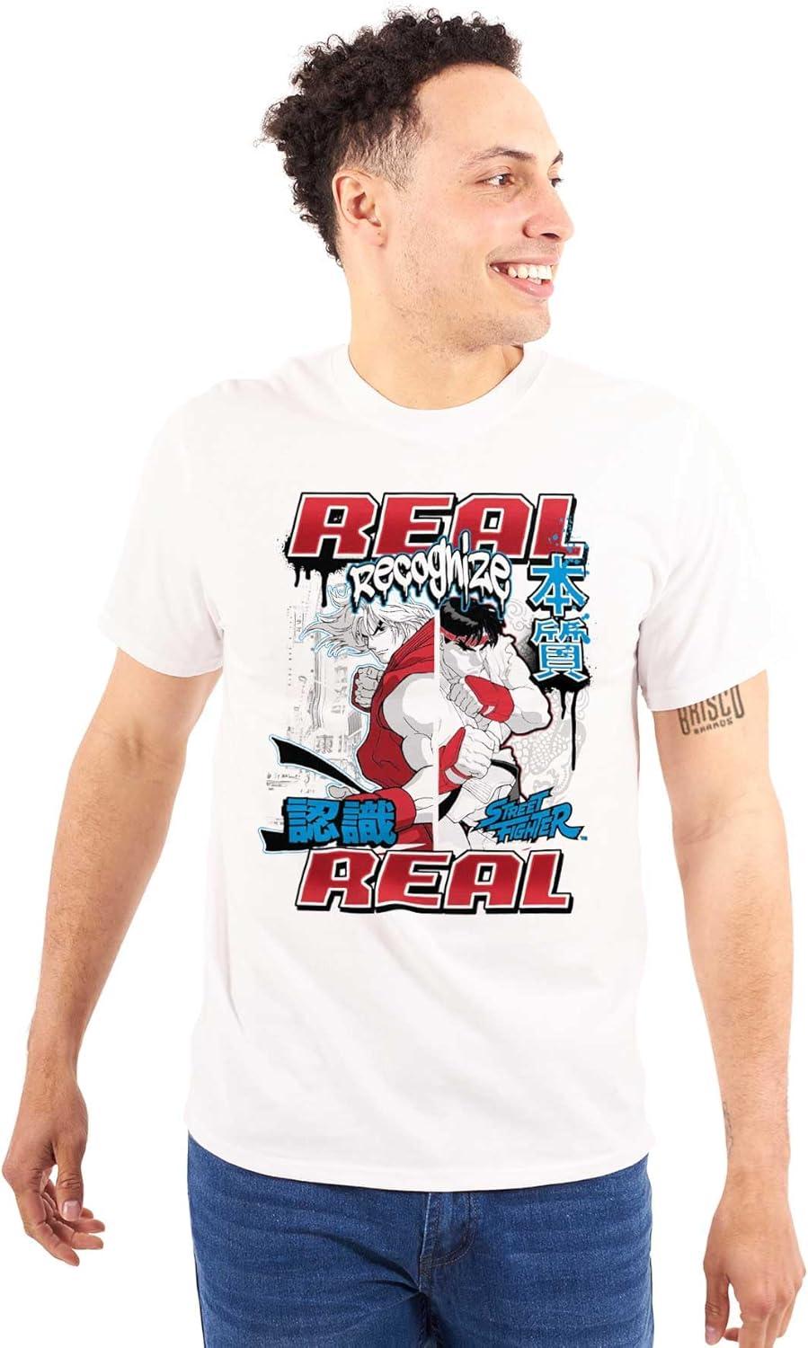 imageBrisco Brands Cool Kanji Street Fighter Retro Ryu Graphic T Shirt Men or WomenWhite