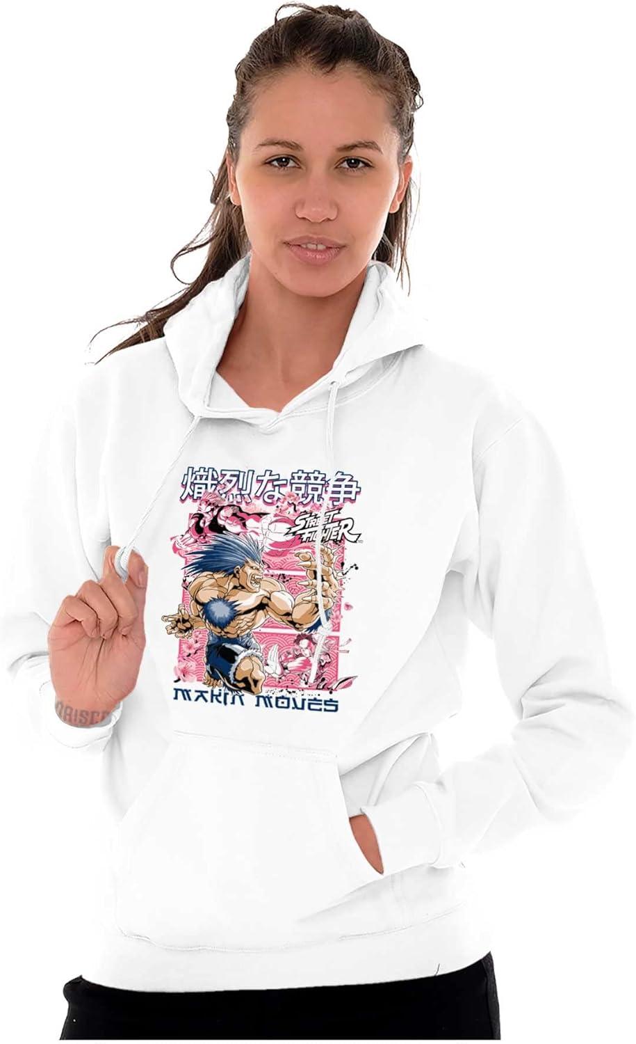 imageBrisco Brands Kanji Street Fighter Makin Moves Hoodie Sweatshirt Women MenWhite