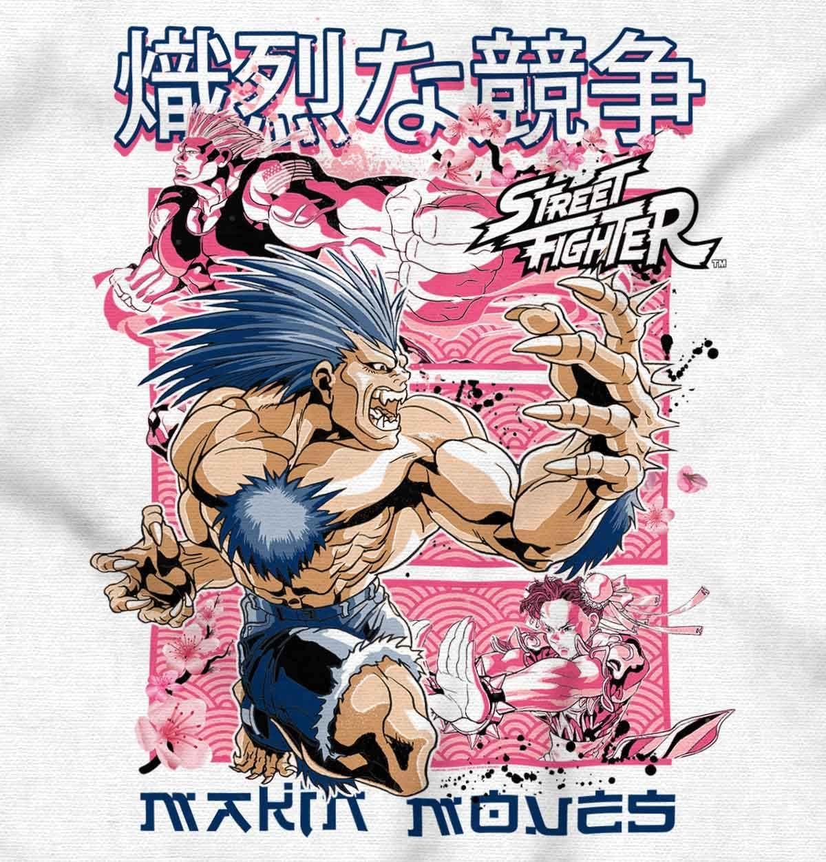 imageBrisco Brands Kanji Street Fighter Makin Moves Hoodie Sweatshirt Women MenWhite