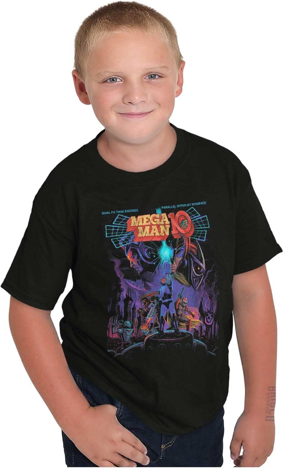 imageBrisco Brands Mega Man 10 Megaman Protoman Comic Crewneck T Shirts Boy Girl