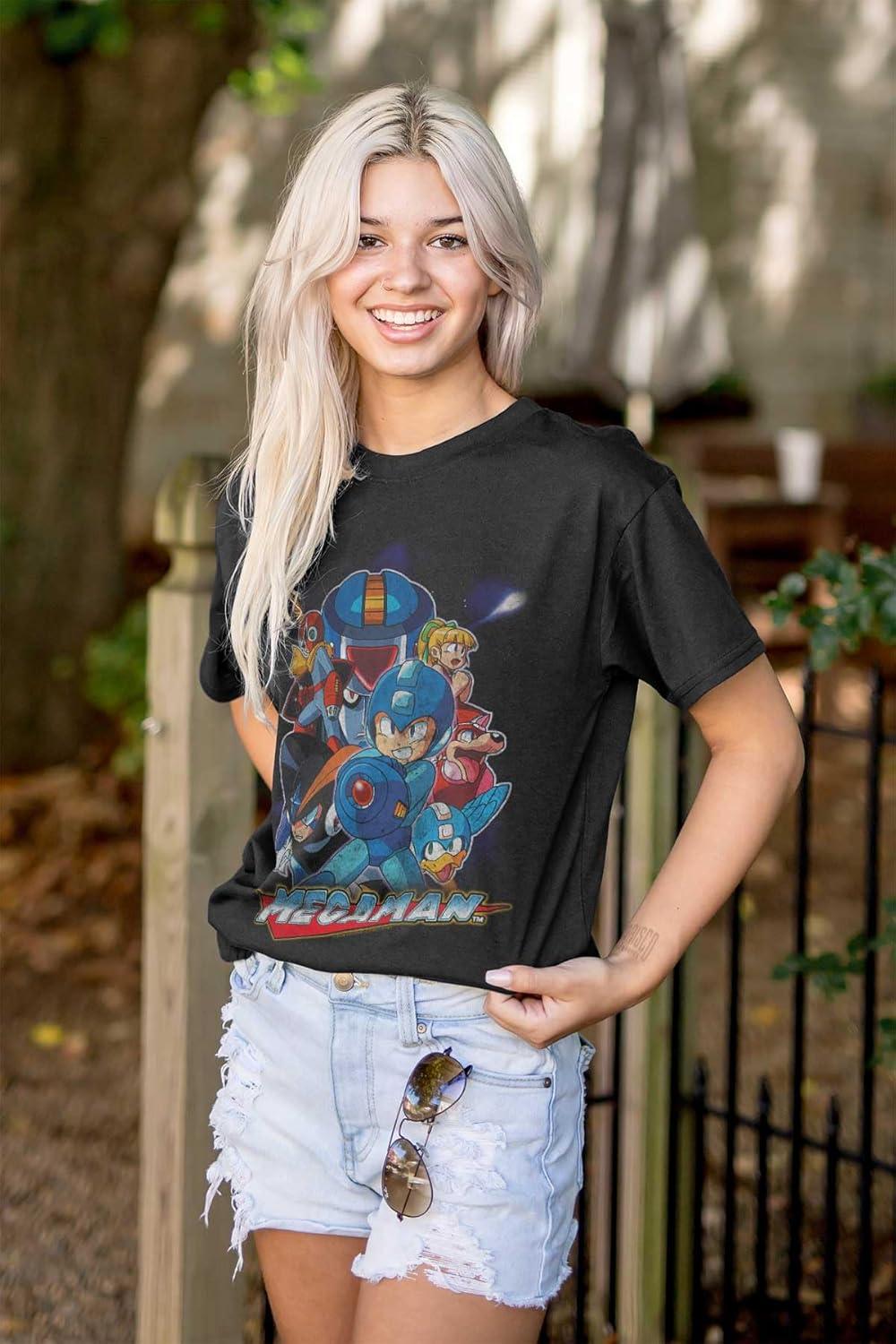 imageBrisco Brands Mega Man Characters Retro 1990s Gamer Graphic T Shirt Men or WomenBlack