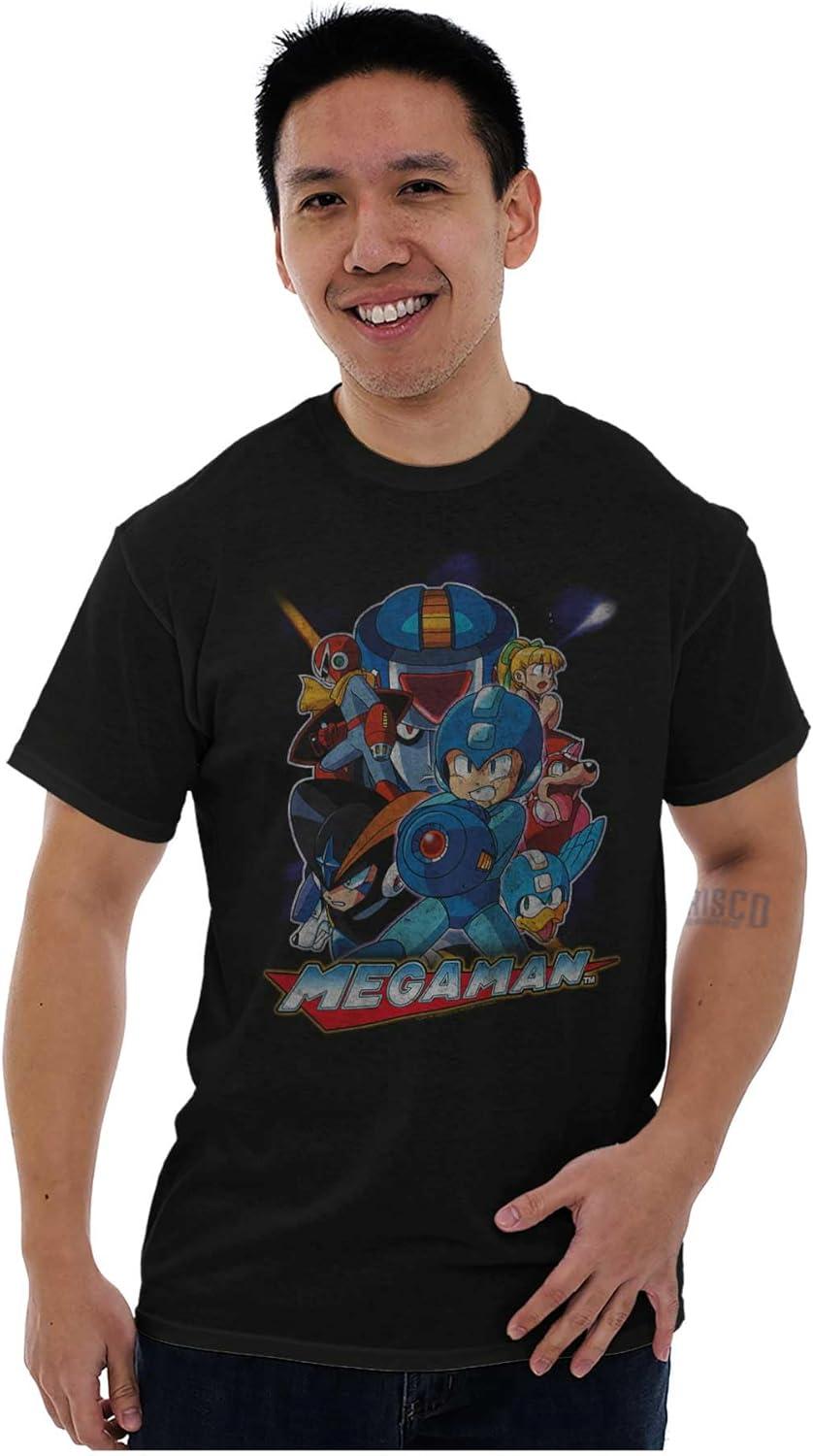 imageBrisco Brands Mega Man Characters Retro 1990s Gamer Graphic T Shirt Men or WomenBlack