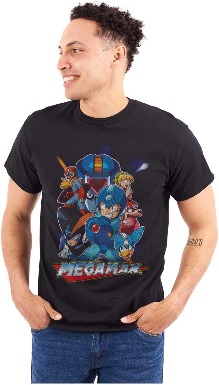 imageBrisco Brands Mega Man Characters Retro 1990s Gamer Graphic T Shirt Men or WomenBlack