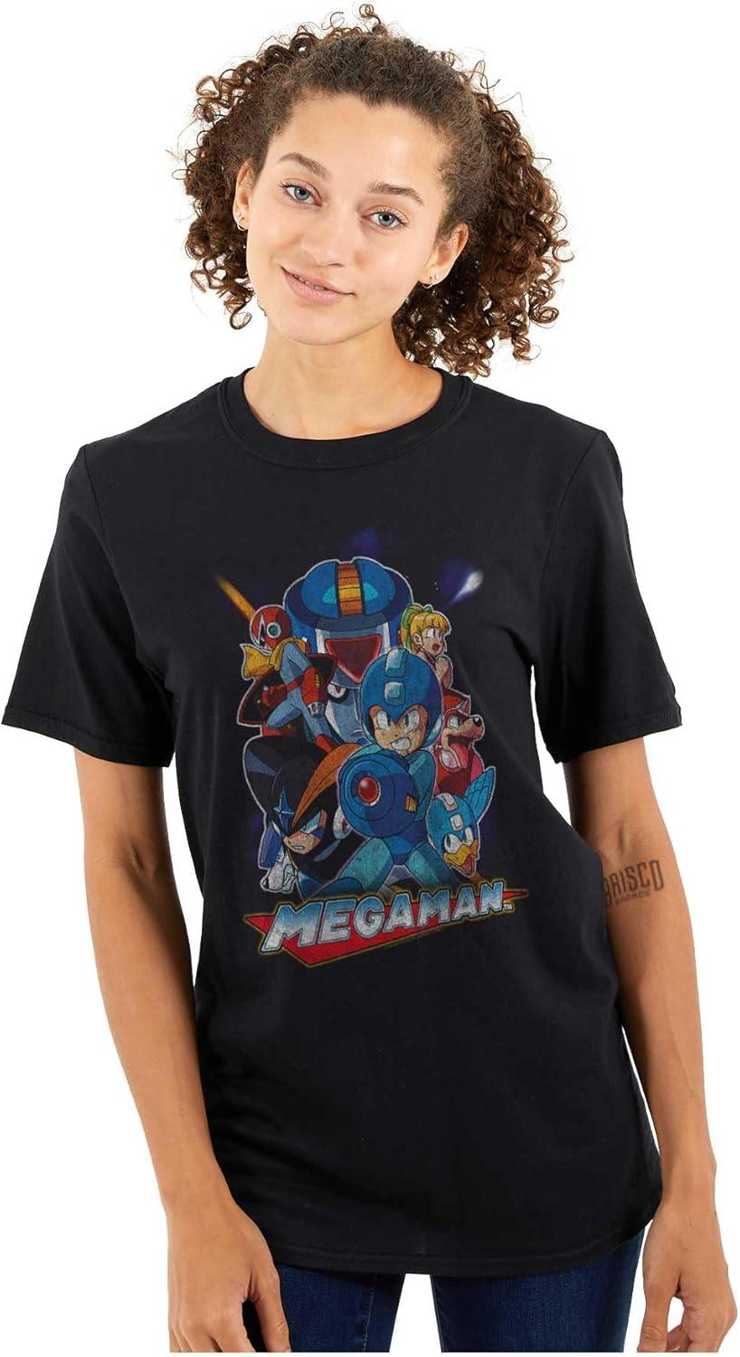 imageBrisco Brands Mega Man Characters Retro 1990s Gamer Graphic T Shirt Men or WomenBlack