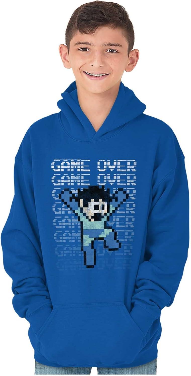 imageBrisco Brands Mega Man Retro 90s 8bit Video Game Youth Hoodie Boy GirlRoyal