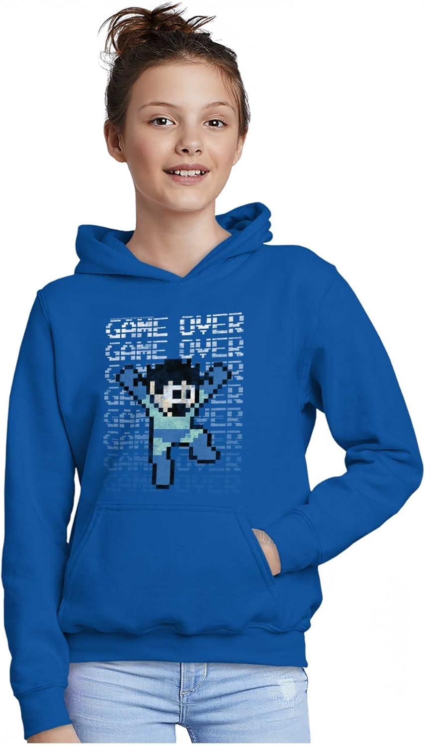 imageBrisco Brands Mega Man Retro 90s 8bit Video Game Youth Hoodie Boy GirlRoyal