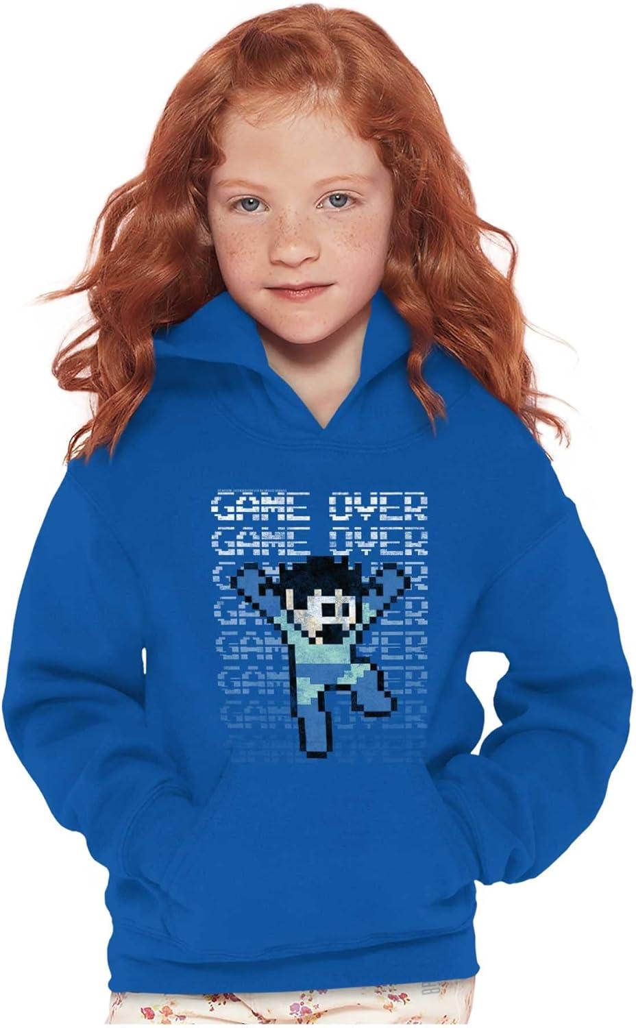 imageBrisco Brands Mega Man Retro 90s 8bit Video Game Youth Hoodie Boy GirlRoyal