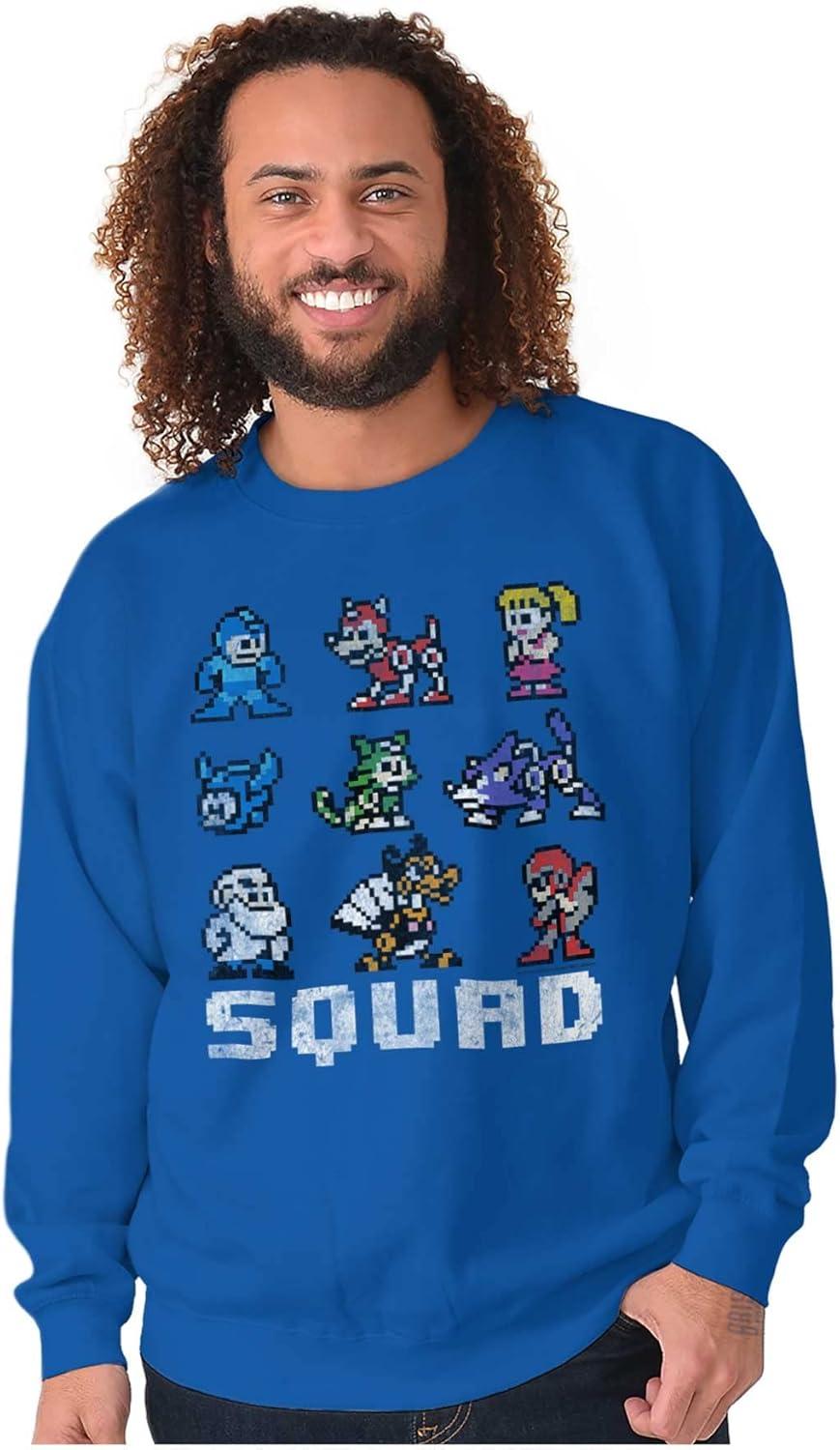imageBrisco Brands Mega Man Squad Goals Game Characters Sweatshirt for Men or WomenRoyal