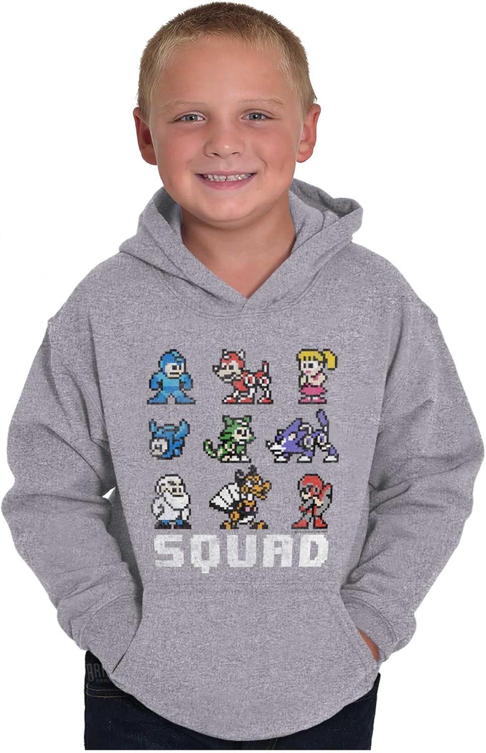 imageBrisco Brands Mega Man Squad Goals Game Characters Youth Hoodie Boy GirlSport Grey
