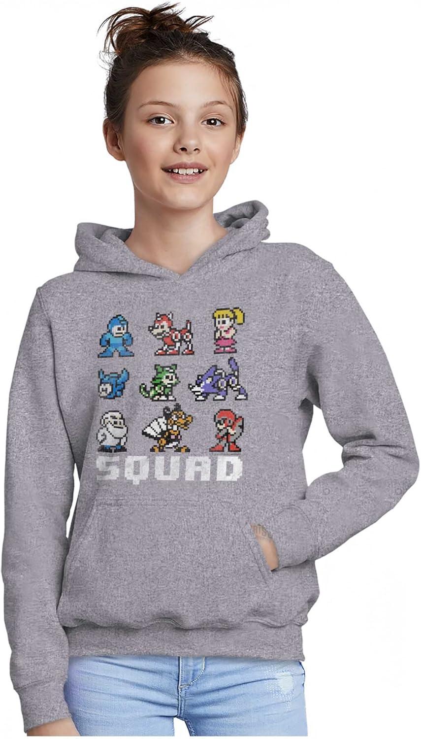 imageBrisco Brands Mega Man Squad Goals Game Characters Youth Hoodie Boy GirlSport Grey