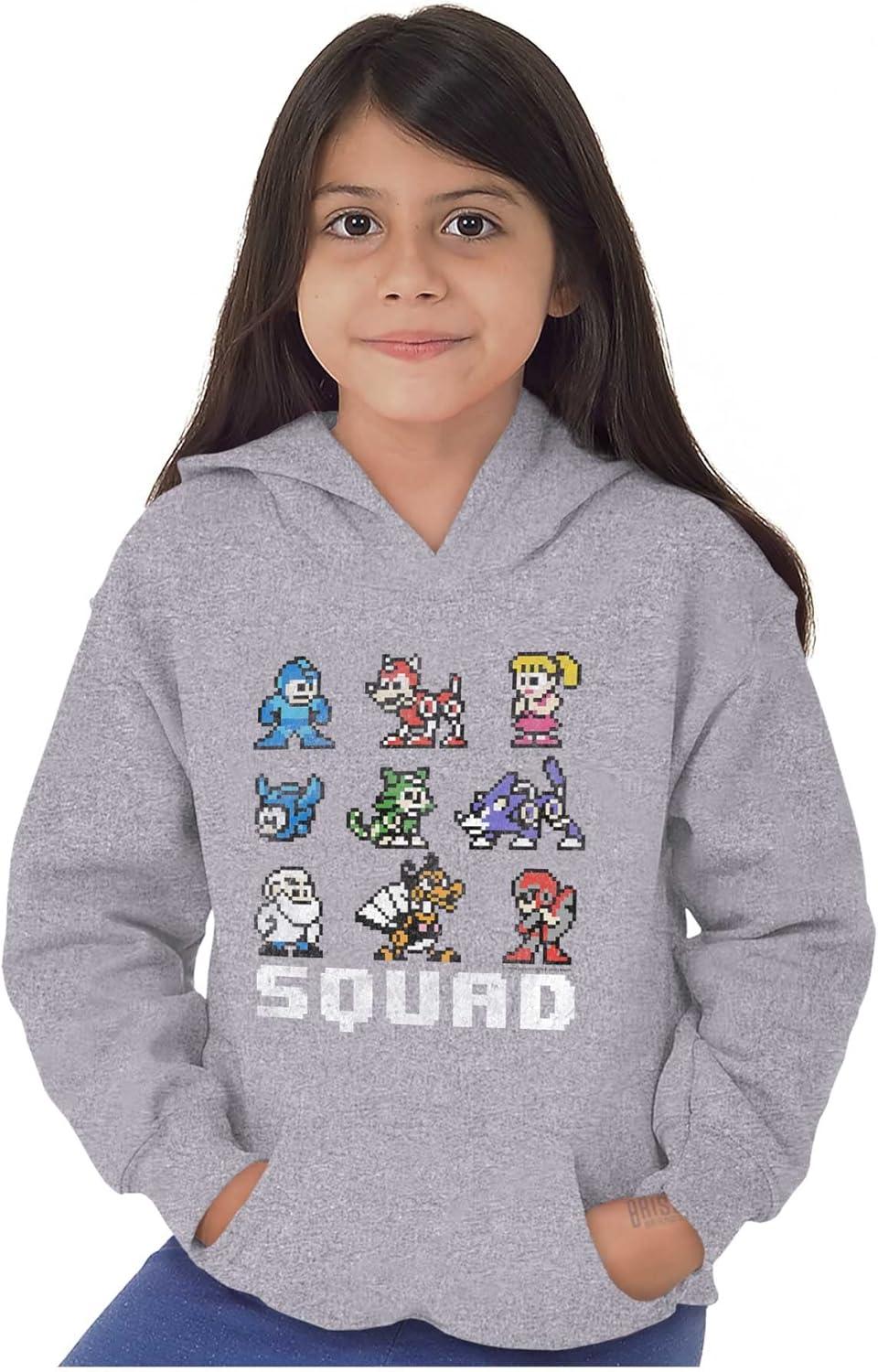 imageBrisco Brands Mega Man Squad Goals Game Characters Youth Hoodie Boy GirlSport Grey