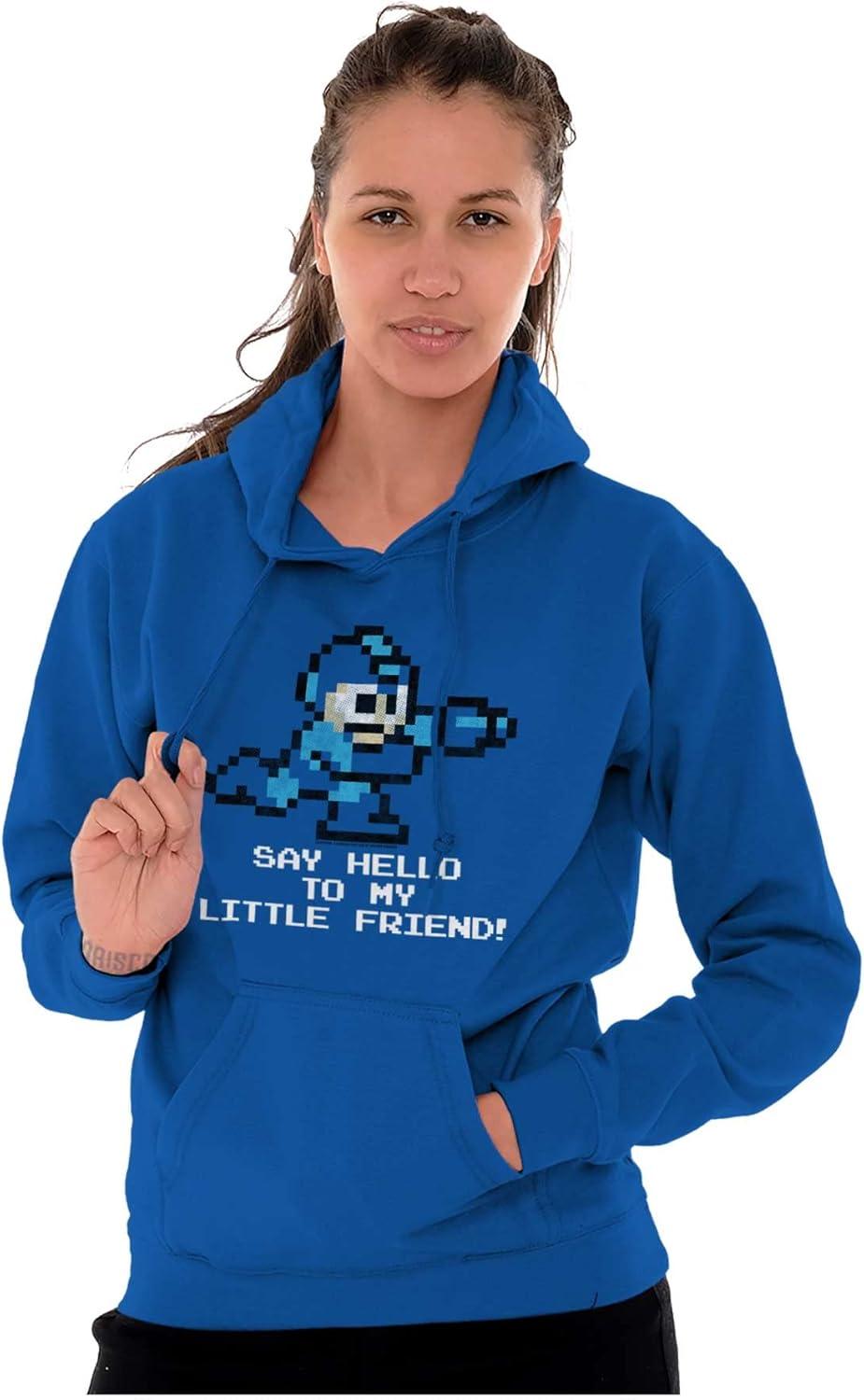 imageBrisco Brands Mega Man Video Game 8bit Gaming Nerd Hoodie Sweatshirt Women MenRoyal