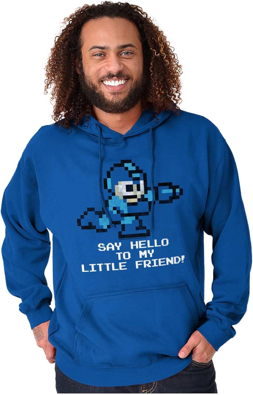 imageBrisco Brands Mega Man Video Game 8bit Gaming Nerd Hoodie Sweatshirt Women MenRoyal