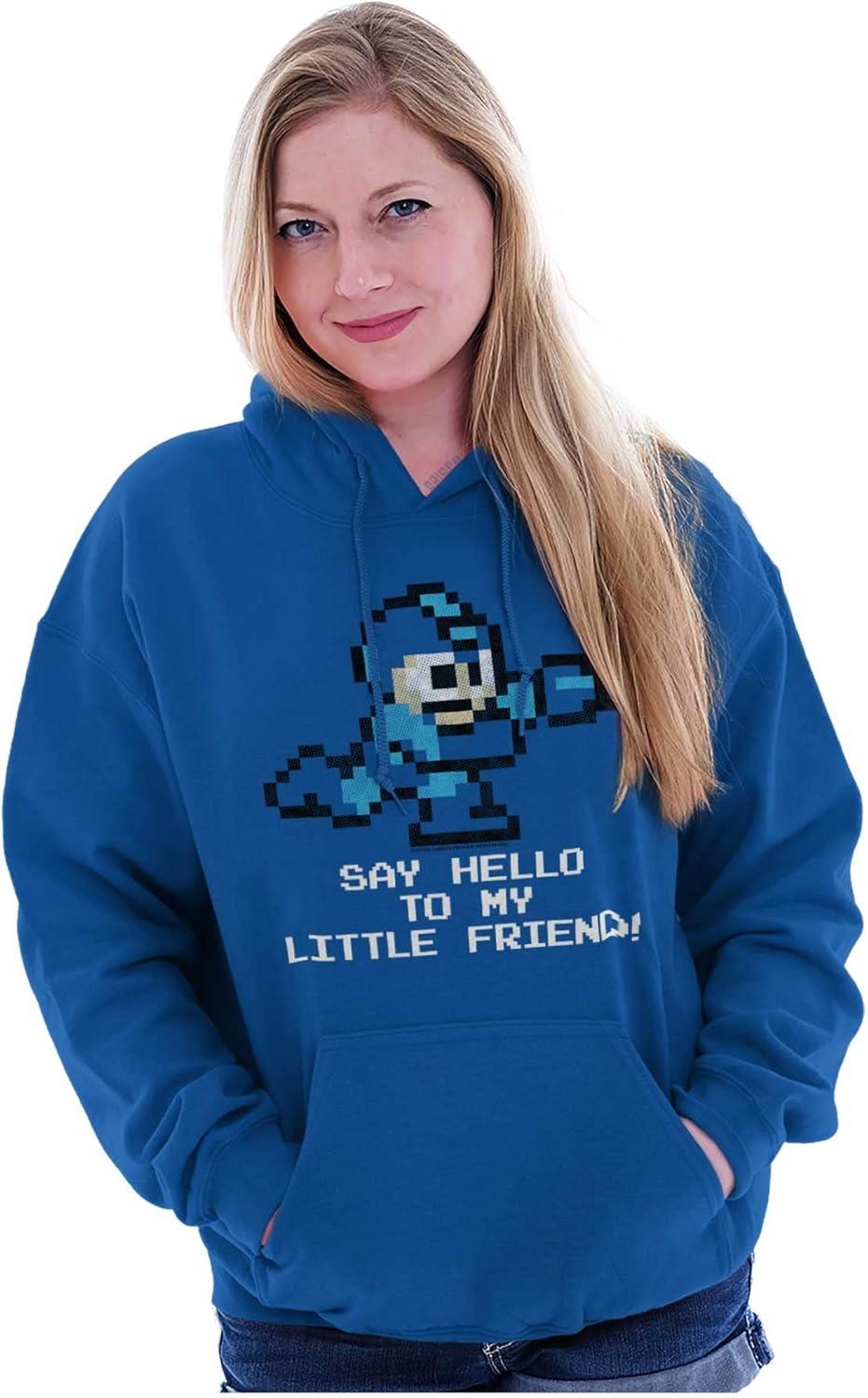 imageBrisco Brands Mega Man Video Game 8bit Gaming Nerd Hoodie Sweatshirt Women MenRoyal