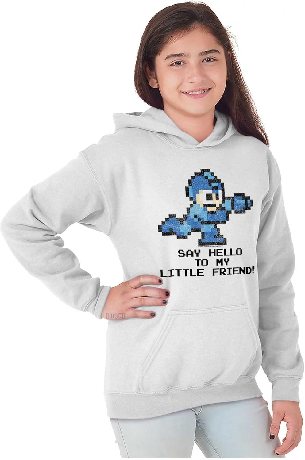 imageBrisco Brands Mega Man Video Game 8bit Gaming Nerd Youth Hoodie Boy Girl