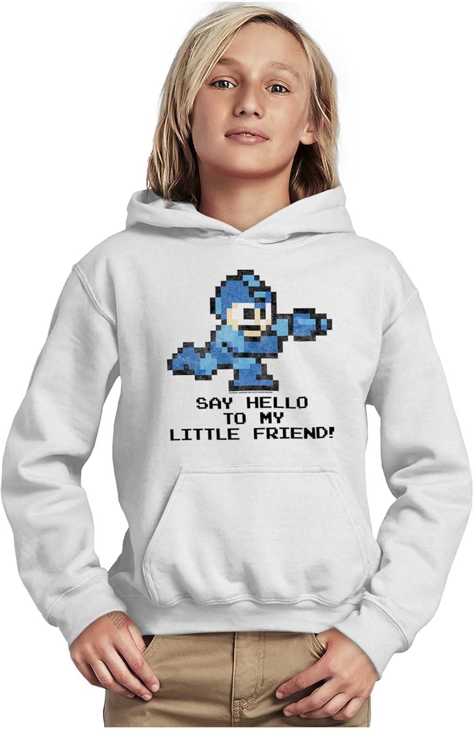 imageBrisco Brands Mega Man Video Game 8bit Gaming Nerd Youth Hoodie Boy Girl