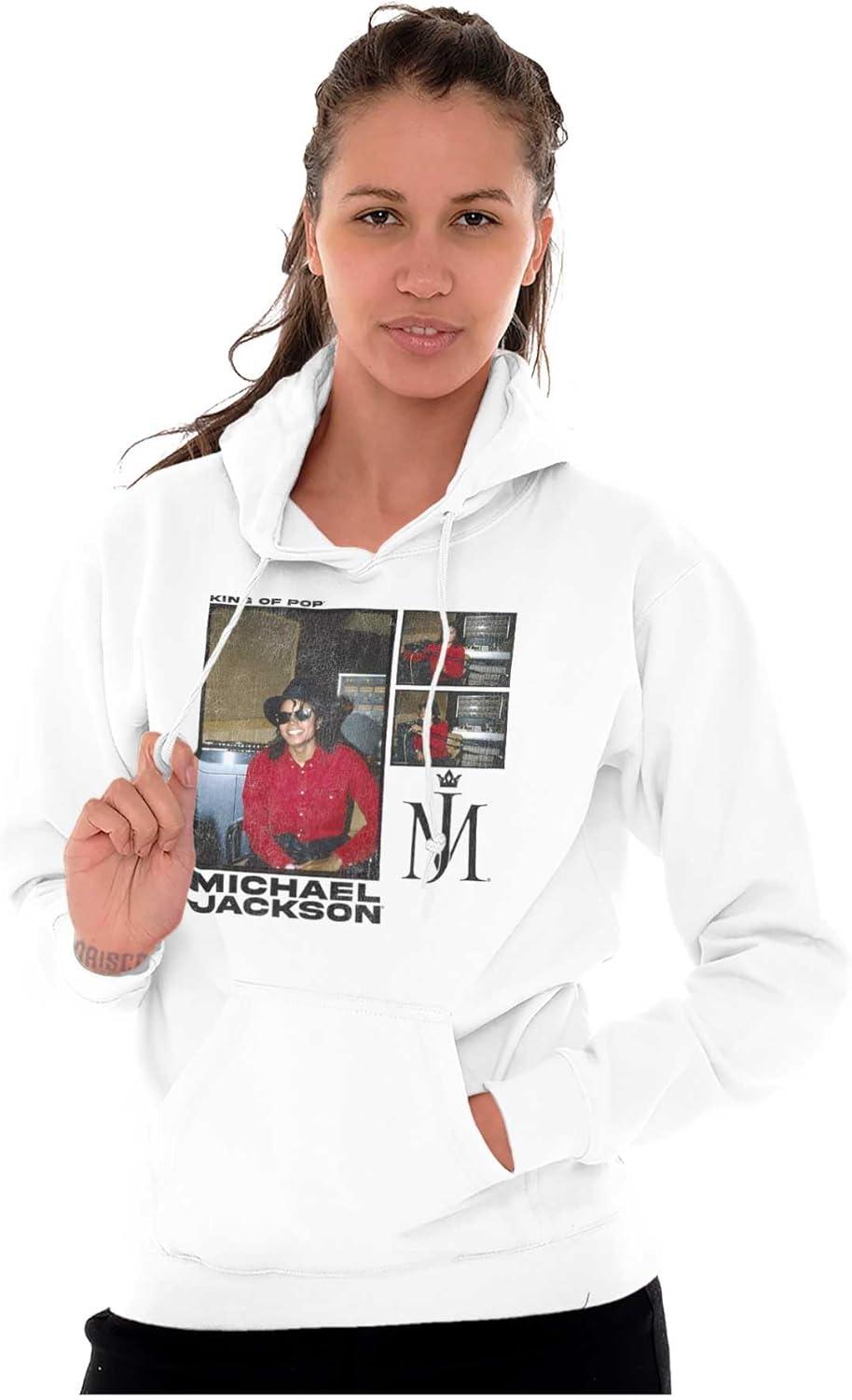 imageBrisco Brands Michael Jackson Pop Studio Session Hoodie Sweatshirt Women MenWhite