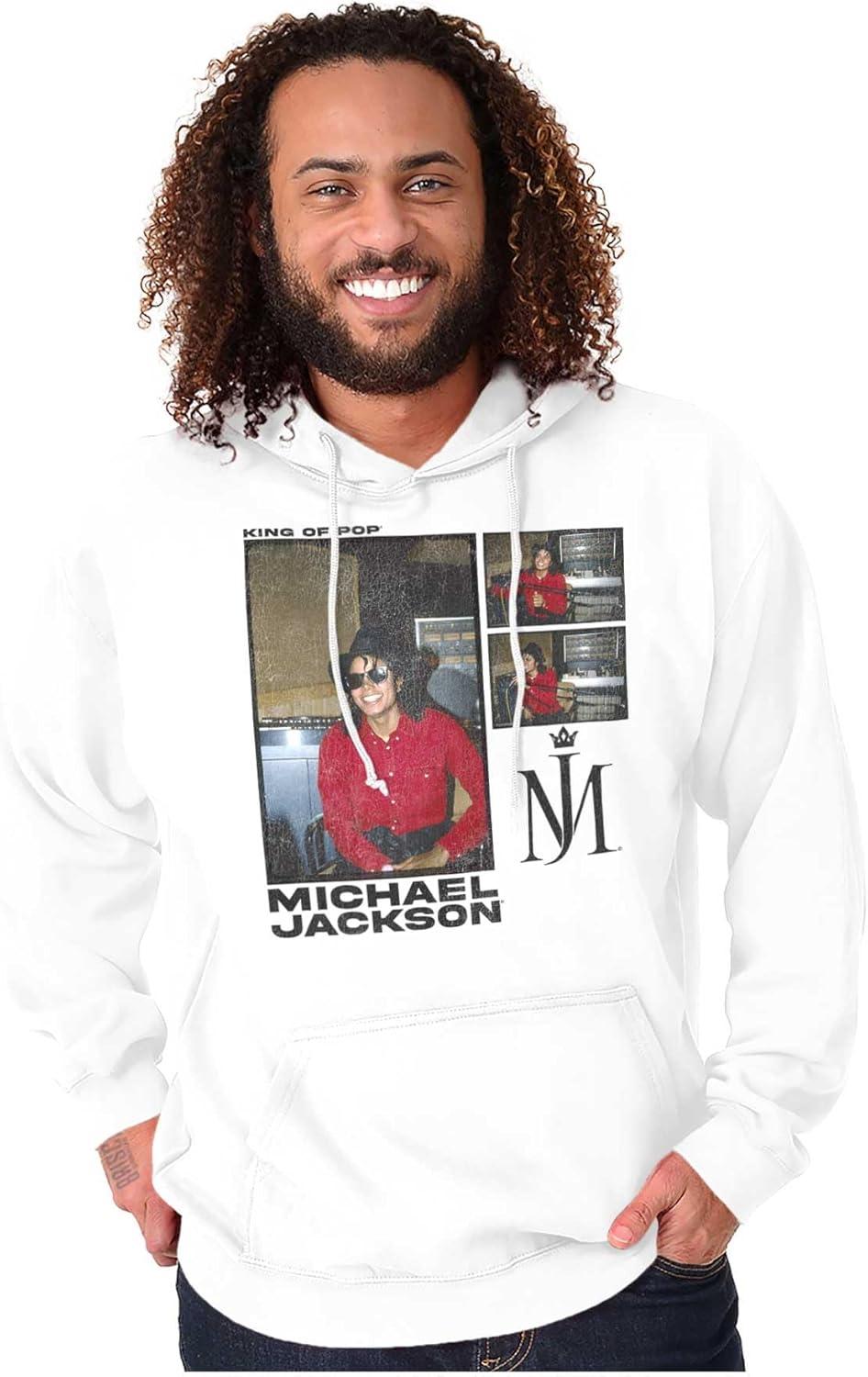 imageBrisco Brands Michael Jackson Pop Studio Session Hoodie Sweatshirt Women MenWhite