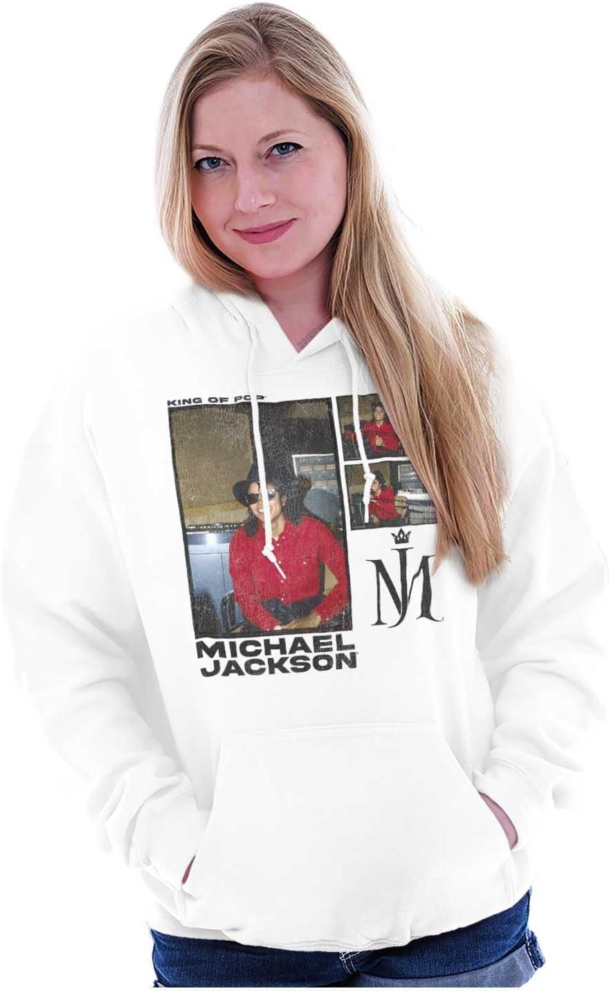 imageBrisco Brands Michael Jackson Pop Studio Session Hoodie Sweatshirt Women MenWhite