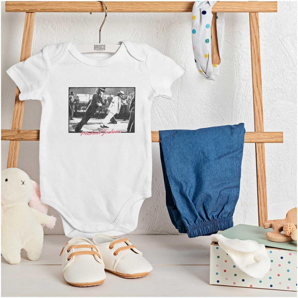 imageBrisco Brands Michael Jackson Smooth Criminal Lean Baby Romper Boys or GirlsWhite