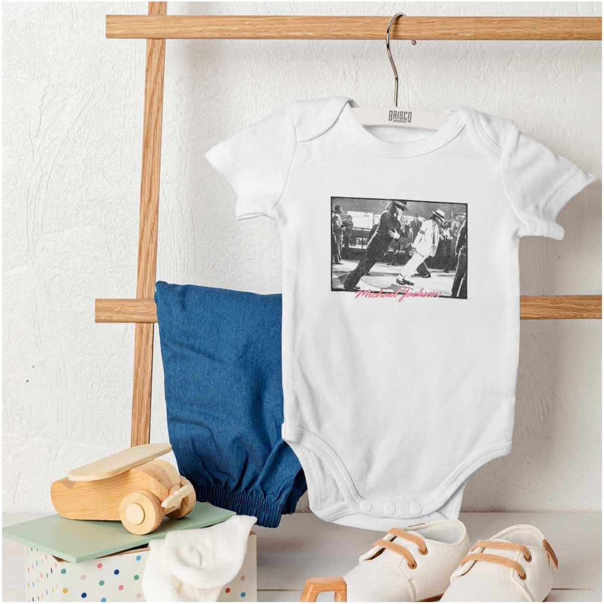 imageBrisco Brands Michael Jackson Smooth Criminal Lean Baby Romper Boys or GirlsWhite