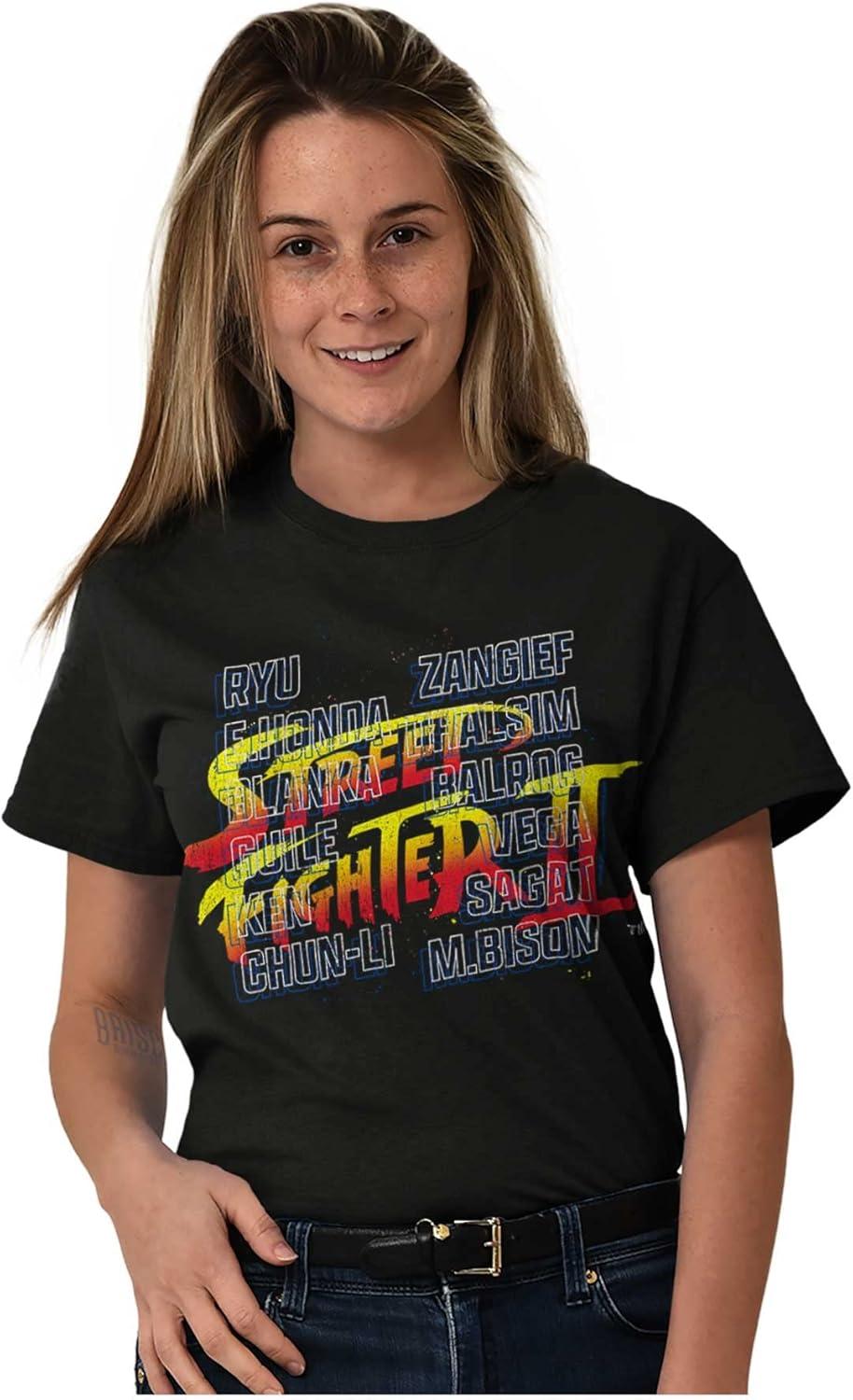 imageBrisco Brands Street Fighter 2 Logo Video Gamer Graphic T Shirt Men or WomenBlack