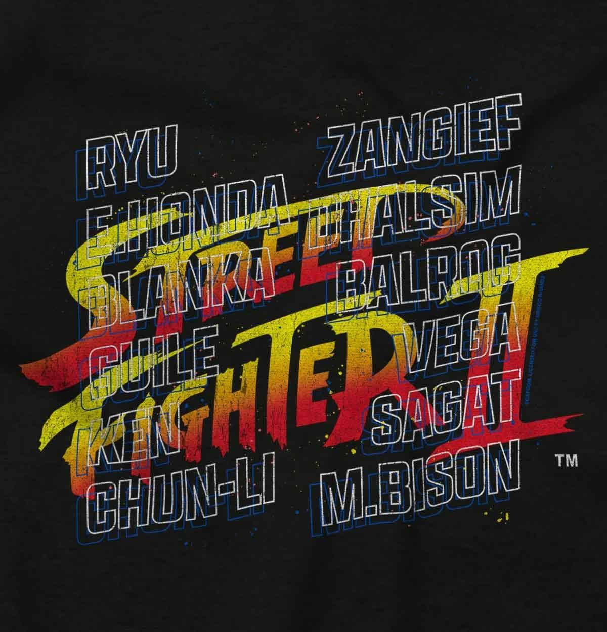 imageBrisco Brands Street Fighter 2 Logo Video Gamer Graphic T Shirt Men or WomenBlack